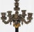 Highly detailed lost-wax casted 19c French Baroque bronze & dore' candelabra converted to table lamp. Belgian black marble...