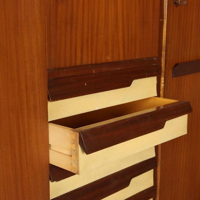 Brown Vintage Wardrobe in Teak Veneer and Laminate, Italy, 1960s For Sale - Image 8 of 13