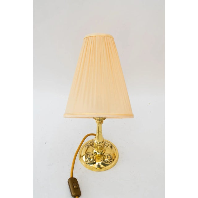Art Deco Table Lamp with Fabric Shade, Vienna, Austria, 1920s For Sale - Image 11 of 18