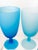 Carlo Moretti 1960s Carlo Moretti Italy Satinato Frosted Blue Wine Water Glasses - Set of 7 For Sale - Image 4 of 12
