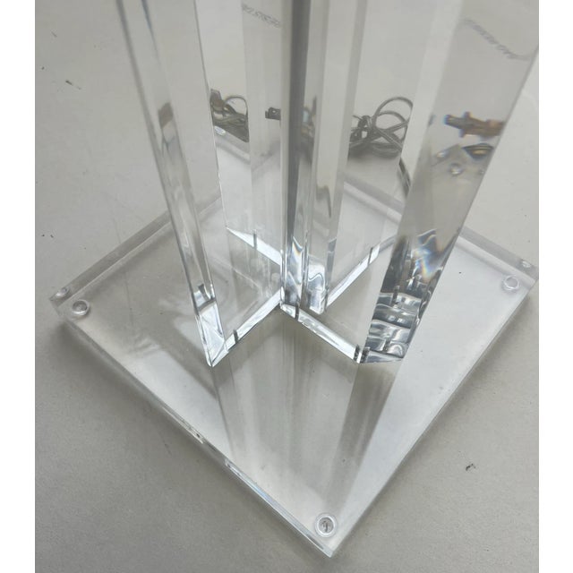 Mid 20th Century Mid 20th Century Lucite Floor Lamp For Sale - Image 5 of 10