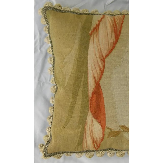 Beige Circa 1860 Antique French Aubusson Pillow For Sale - Image 8 of 9