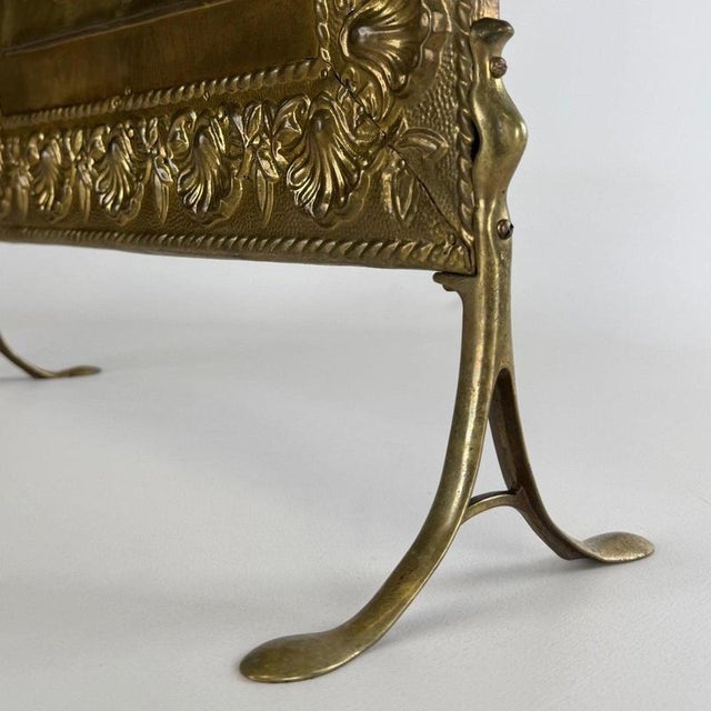 19th Century English Decorative Brass Fire Screen with Tavern Scene For Sale - Image 10 of 11