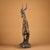 Metal Bronze Leaping Antelope Sculpture, Intricate Gold Inlaid Scroll Patterns, Archaic Chinoiserie Statue For Sale - Image 7 of 10