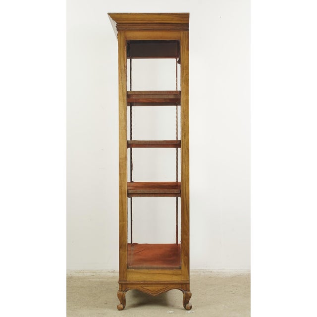 Vintage European Beveled Glass Wood Vitrine For Sale - Image 12 of 16