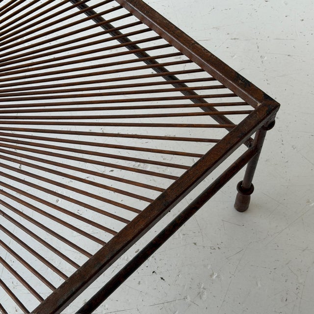 Mid 20th Century Mid 20th Century Studio Made Patinated Metal Coffee Table For Sale - Image 5 of 8