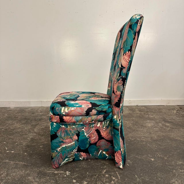 Set of 8 Postmodern Parsons-Style Dining Chairs For Sale In Cleveland - Image 6 of 12