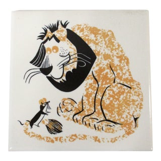Prototype Lion Tile by Mosaic Tile Company For Sale