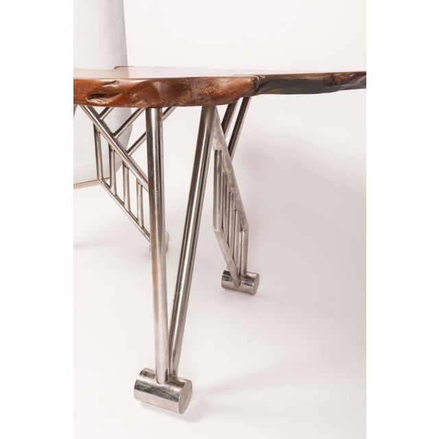 Vintage Desk in Wood and Metal, Europe, 1980s For Sale - Image 11 of 14