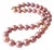 Natural Freshwater Edison Dark Pink Pearl Necklace With 14k Gold Clasp For Sale