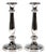 Antique Biedermeier Vienna Silver Candleholders, 1840, Set of 2 For Sale