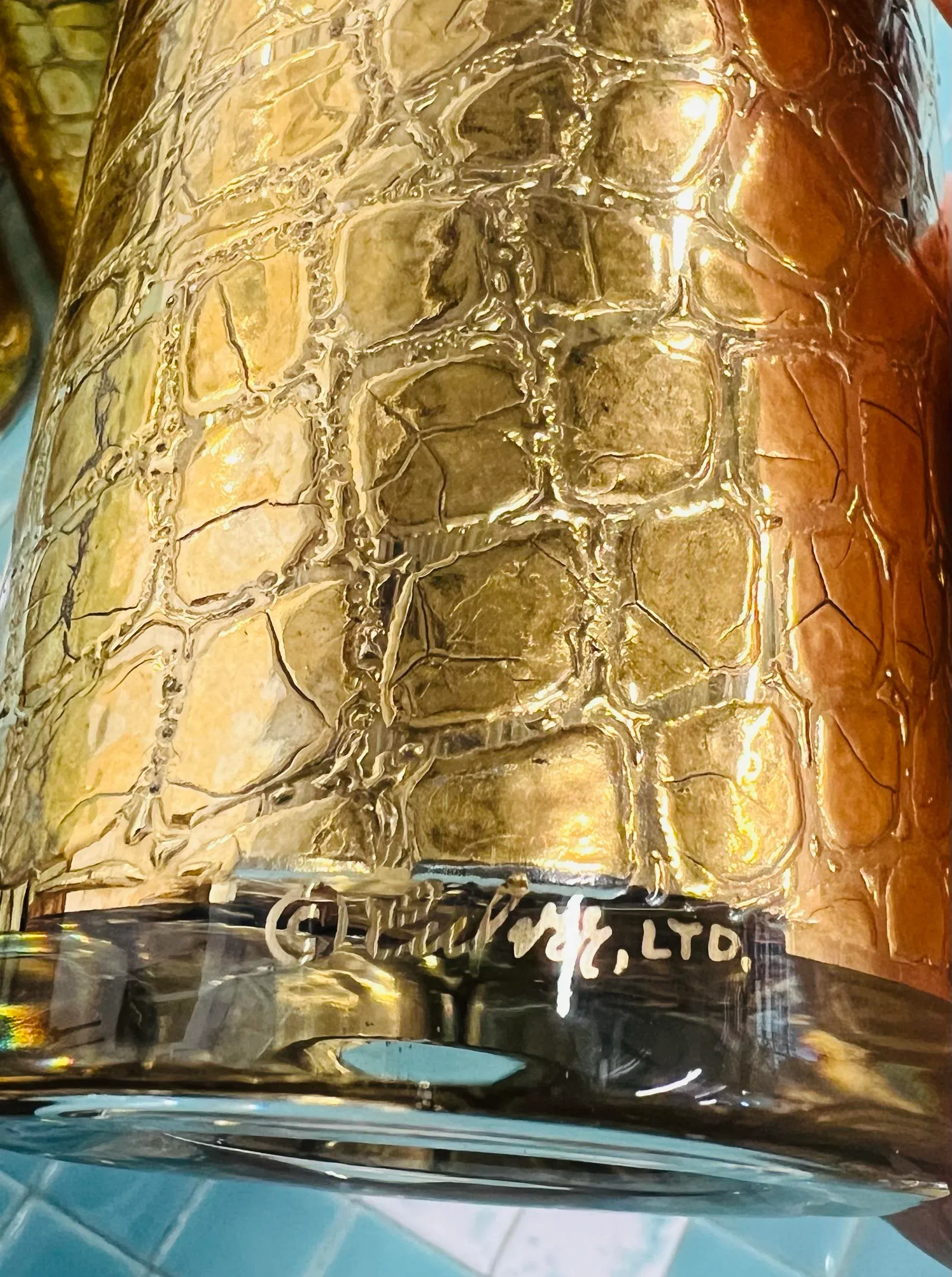 Mid Century Modern Culver Ltd Highball Glasses With 22-Karat Gold