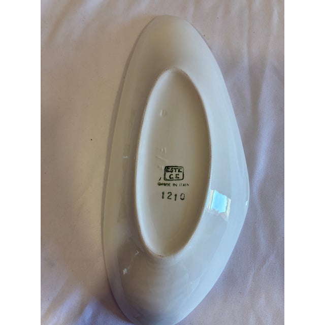 Vintage Este Ceramiche Italy Sculptural White Oyster Dish For Sale - Image 10 of 11