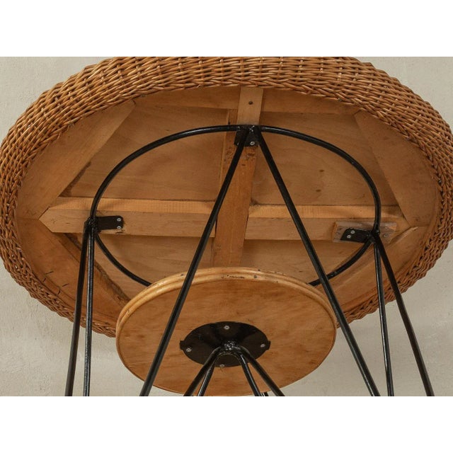 Wood Rattan Side Table by Urotan, 1950s For Sale - Image 7 of 8