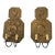Early 19th Century American Hammered Brass Wall Sconces -A Pair For Sale