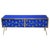 Italian cobalt-blue Murano glass sideboard with four drawers in a two-by-two layout. Each drawer front displays seven...