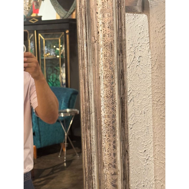 Late 19th Century 19th C. French Silver Louis Philippe Mirror For Sale - Image 5 of 8
