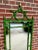 Chic Vintage Palm Beach Regency Pagoda Style Faux Bamboo Full Length Wall Mirror - Newly Painted Green and Gold Chinoiserie Decor For Sale - Image 9 of 11