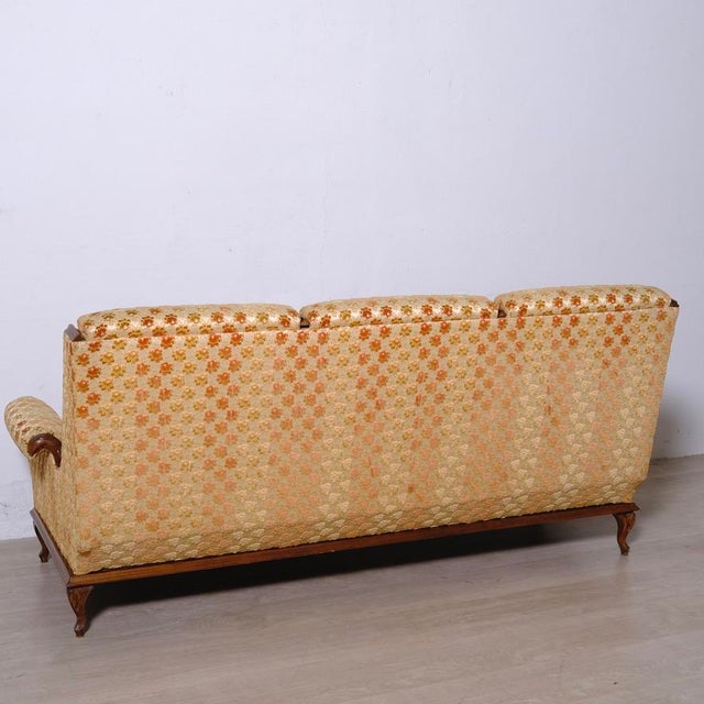 Vintage Regency Italian Three-Seater Velvet Sofa, 1950s For Sale - Image 18 of 18