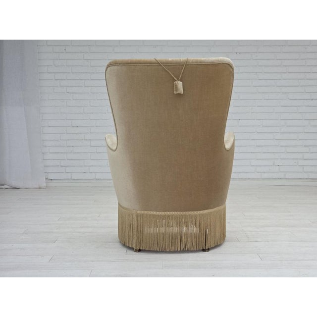 Vintage Danish Chair in Furniture Velour, 1960s For Sale - Image 15 of 18