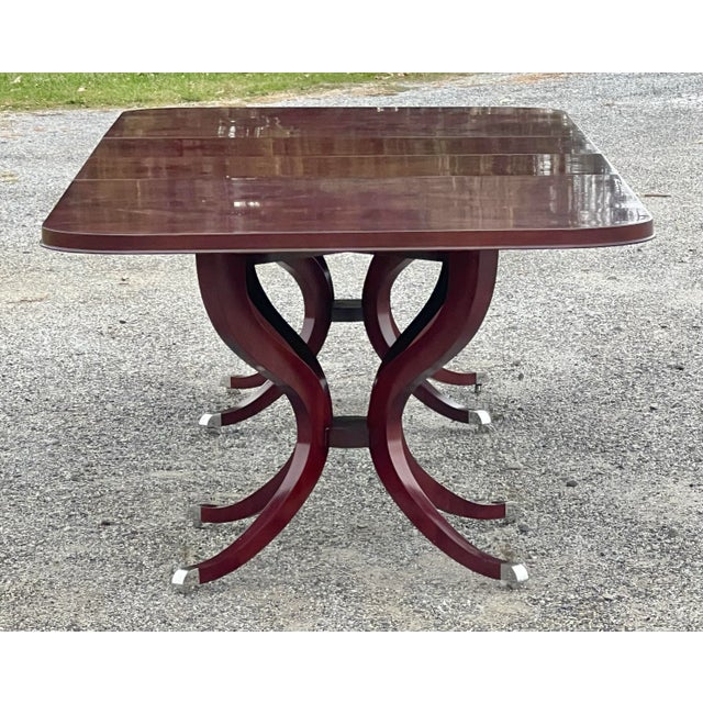 2020s Boiler & Co Rosenau Double Pedestal Dining Table For Sale - Image 5 of 10