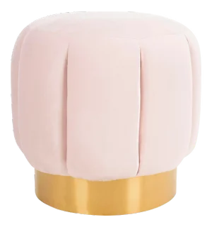 Tufted Ottoman, Pink