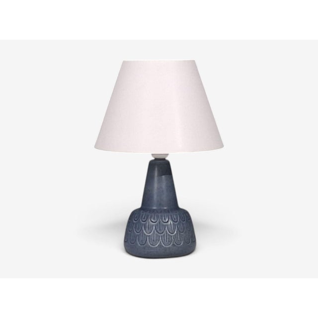 1960s Mid-Century Modern Søholm Stentøj, Table Lamp, Light Blue Stoneware For Sale - Image 4 of 10