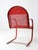 Mid Century Red Metal Patio Chair For Sale - Image 6 of 12
