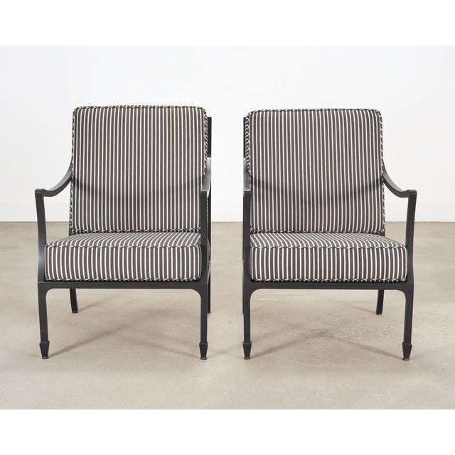 Neoclassical Pair of McKinnon and Harris Beaufort Aluminum Club Chairs For Sale - Image 3 of 18