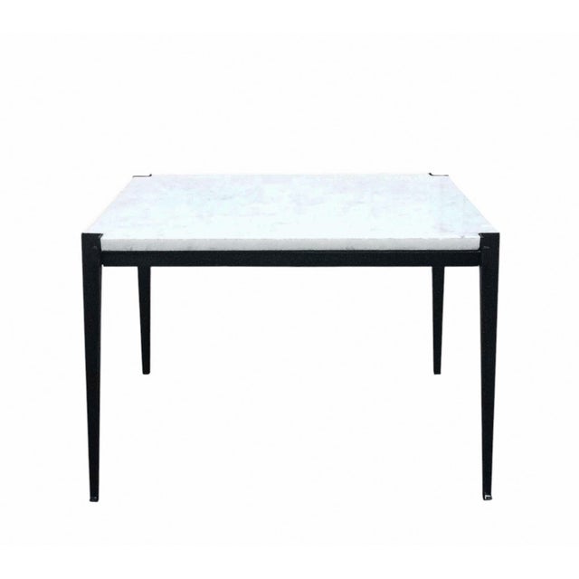 Metal T61 Side Table with Marble Top by Osvaldo Borsani for Tecno, Italy, 1950s For Sale - Image 7 of 10