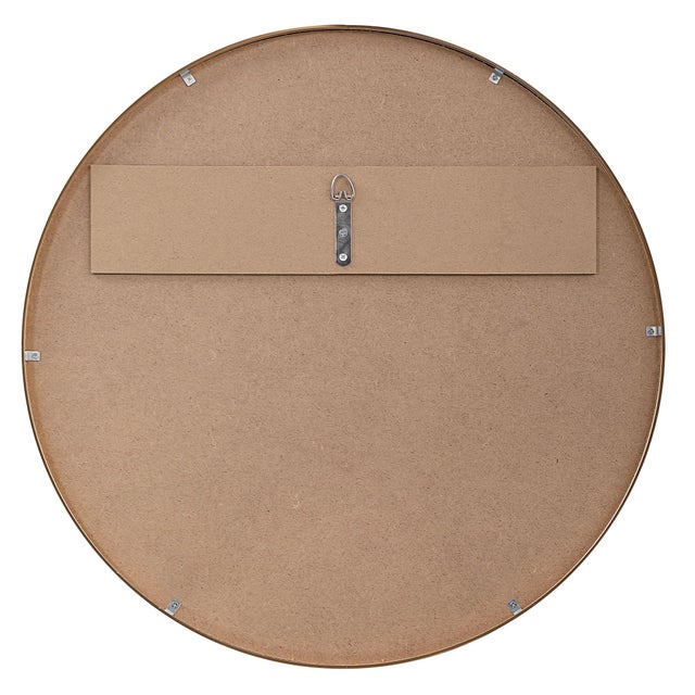 Modern Simplicity 34" Round Mirror- Gold For Sale - Image 4 of 6