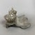 An elegant double writing inkwell in solid silver-plated metal, complete with a pen rest and central pen holder,...