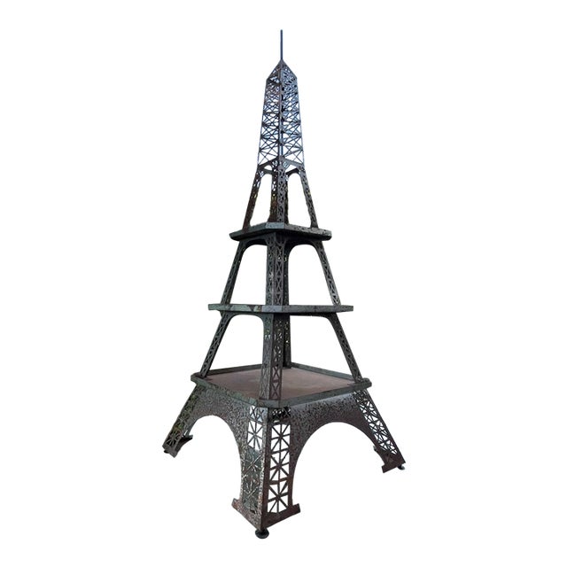 1980s Garden Eiffel Tower 3 Platform Plant Stand For Sale
