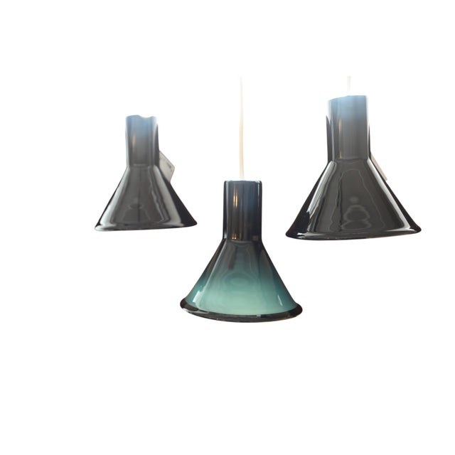 Glass P&T Blue Pendant Light by Michael Bang for Holmegaard, 1960s For Sale - Image 7 of 11