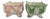 Vintage Mottahedeh Majolica Cabbage Leaf Planters - A Pair For Sale