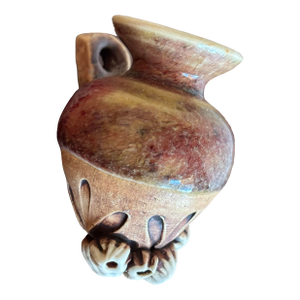 Studio Pottery Hanging Bud Vase With Sea Life Motif