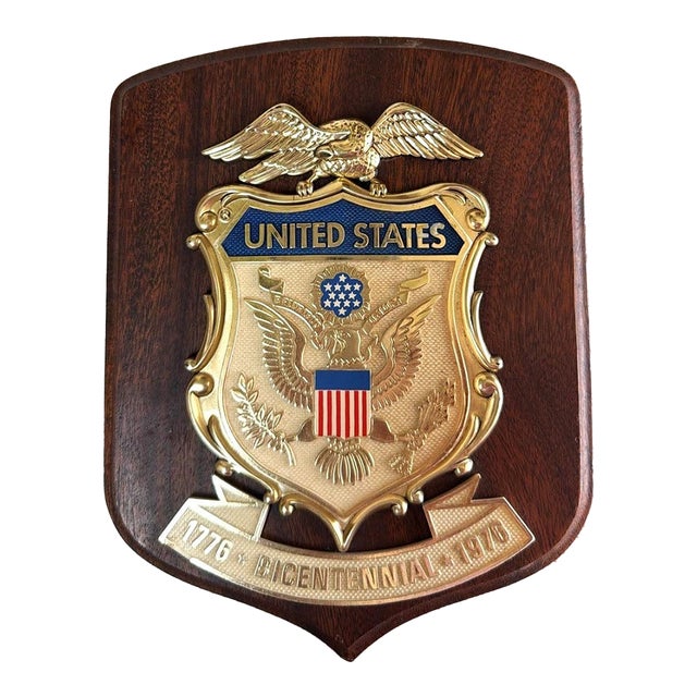 Vintage Usa Bicentennial Plaque 6x7.75 Americana Patriotic 1776-1976 Commemorate For Sale
