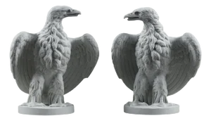 Biscuit Sculptures of Napoleon III Eagles, 1860, Set of 2