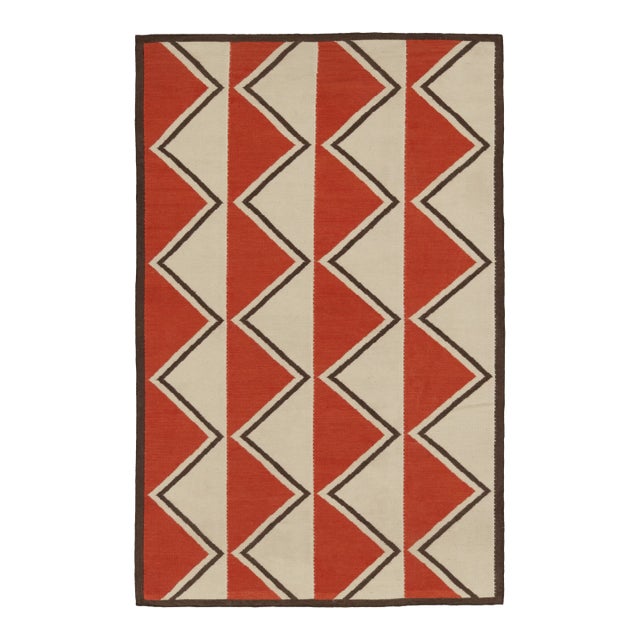 Contemporary Scandinavian Style Flatweave Wool Rug, by Rug & Kilim, India For Sale