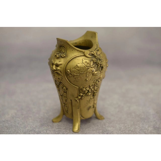 Metal Art Nouveau Bronze Vase by Louchet Ciseleur, 1900s For Sale - Image 7 of 9