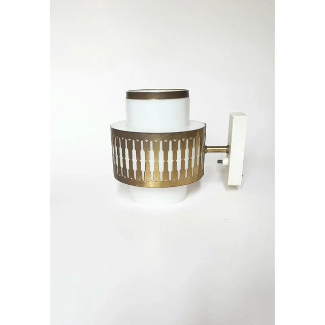 Scandinavian Wall Light in Brass and Acrylic Glass by Bent Karlby for Lyfa, 1967s For Sale - Image 6 of 8