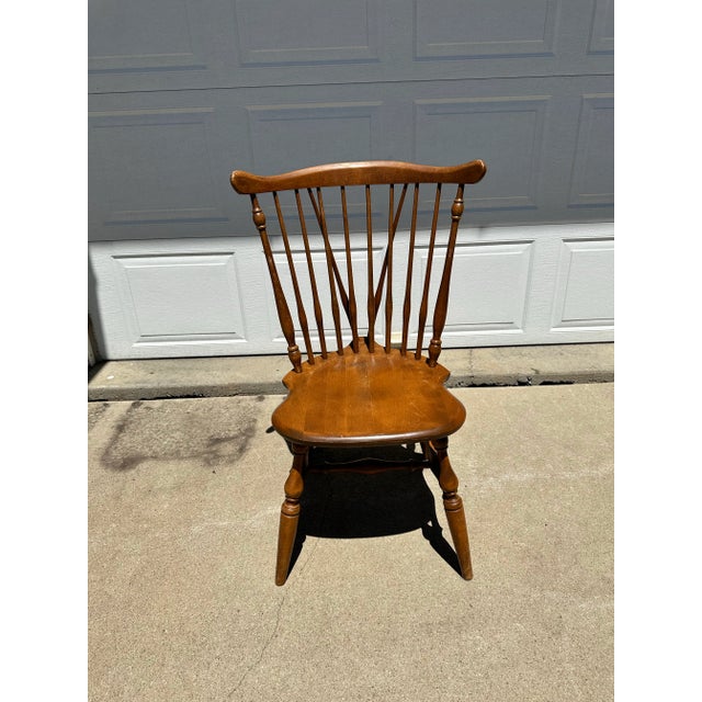 Ethan Allen by Baumritter Solid Maple Dining Set | 8 Chairs | Original Hand-Fitted Leaves & Pads For Sale - Image 11 of 12