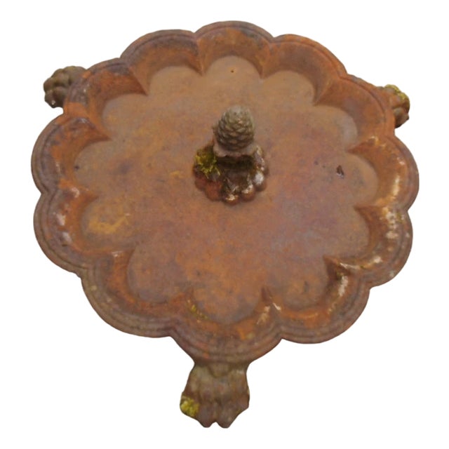 Antique Iron Birdbath, 1890s For Sale