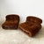 Soriana Armchairs in Brown Fabric by Afra and Tobia Scarpa for Cassina, 1970s, Set of 2 For Sale - Image 11 of 11