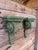 Pair of Carved Acanthus Wall Bracket Shelves / Corbels in Distressed Green Finish For Sale - Image 4 of 11