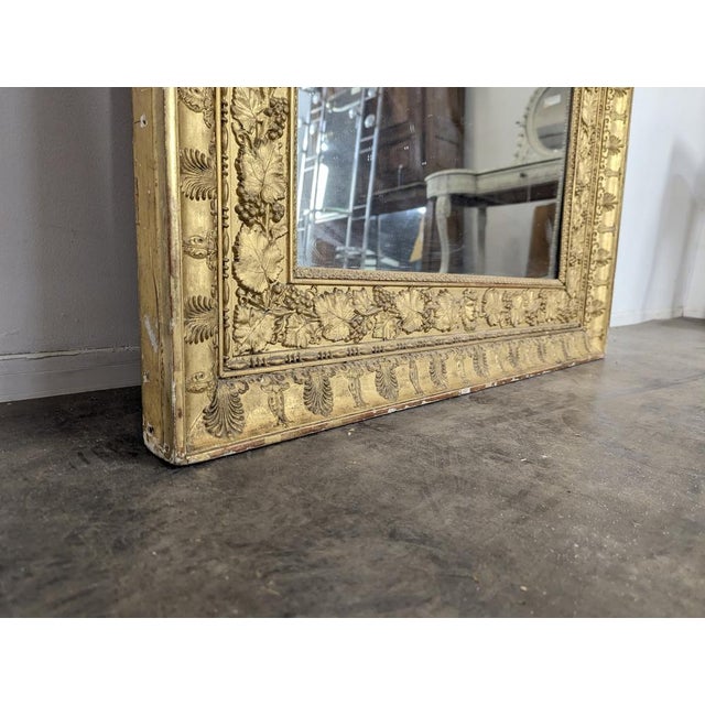 Restoration Mirror with Wine-Themed Decoration For Sale - Image 5 of 10