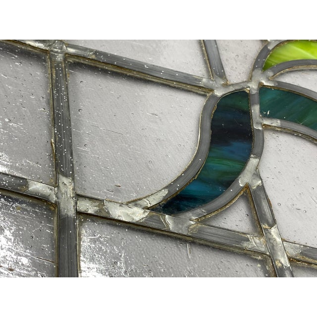 Late Victorian Slag and Faceted Jeweled Glass Rondel For Sale - Image 12 of 14