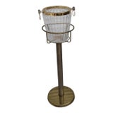 Mid 20th Century Brass Champagne & Ice Bucket Stand For Sale