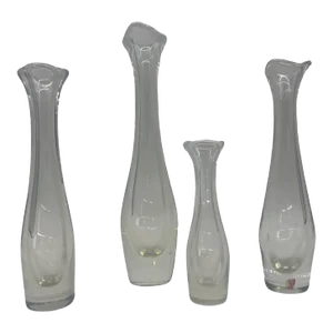 Set of 4 Sven Palmqvist for Orrefors Opalescent Mid Century Bud Vases