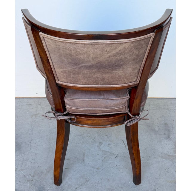 Pair of Neoclassical Klismos Chairs with Caned Seats and Leather Cushions For Sale - Image 14 of 16